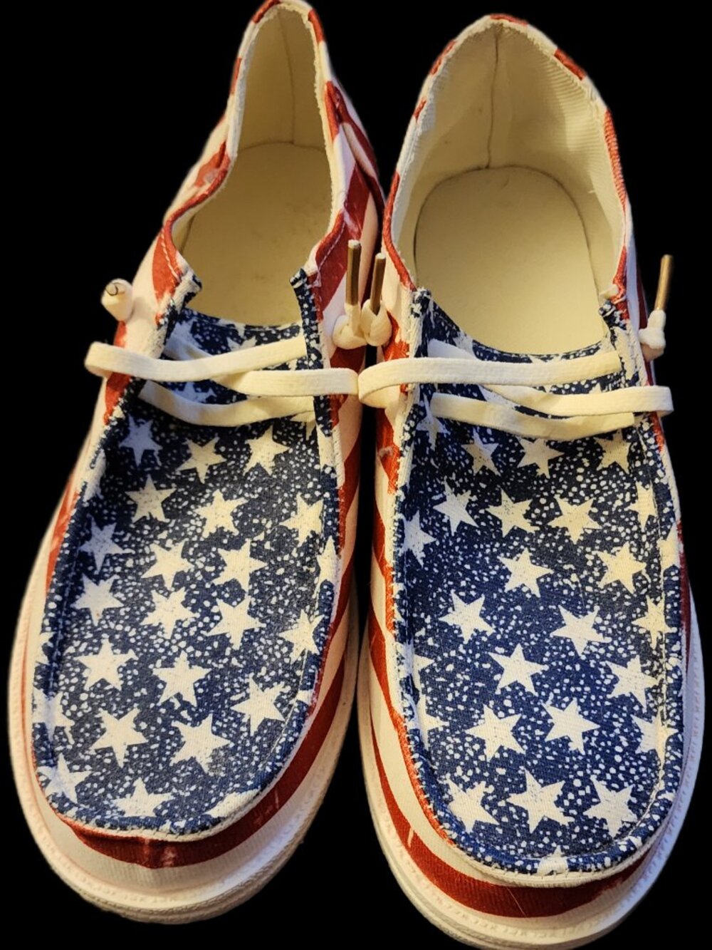 US Flag Patriotic Casual Slip-On Loafers Shoes Women's Size 41 (US 9 to 9.5)